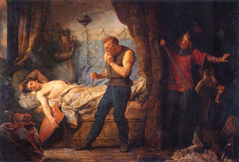 Wojciech Gerson The Assassination of Przemys II in Rogono. Germany oil painting art
